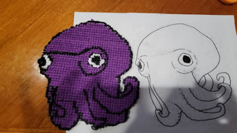 Plastic Canvas Creature design