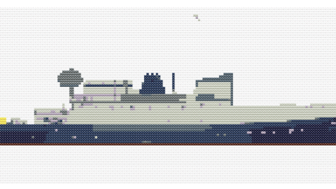 Cross Stitch design of E/V Nautilus
